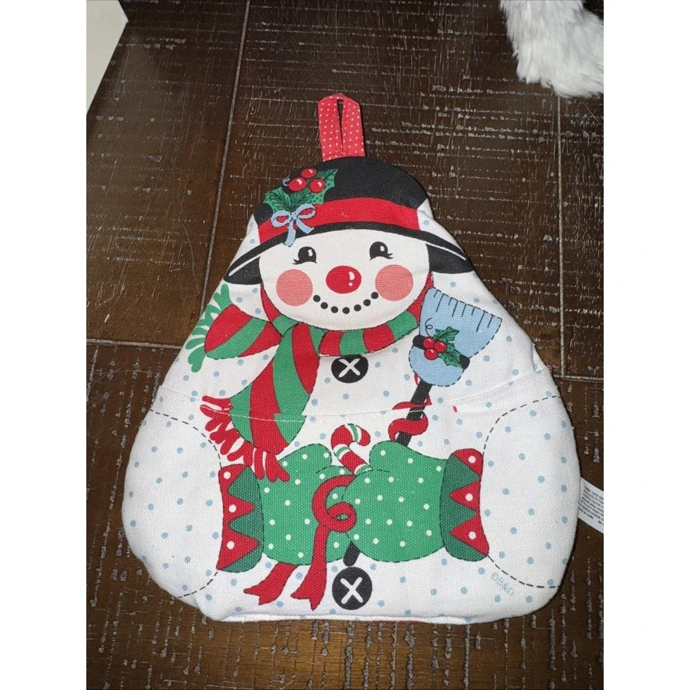 Snowman Fabric Christmas‎ Pot Holder Note Pad Pencil Holder